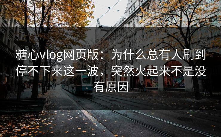糖心vlog网页版:为什么总有人刷到停不下来这一波,突然火起来不是没有原因